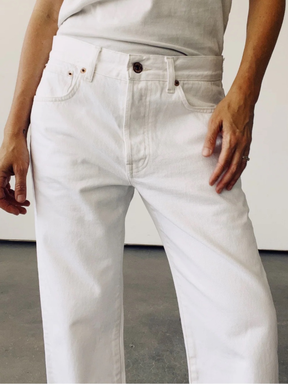 Hey Gang the loose crop denim jeans $295 - Picture 2 of 10